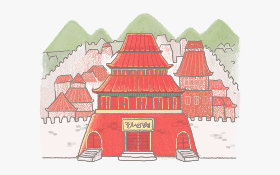 China Transparent Coloring - Chinese Architecture, Transparent Clipart