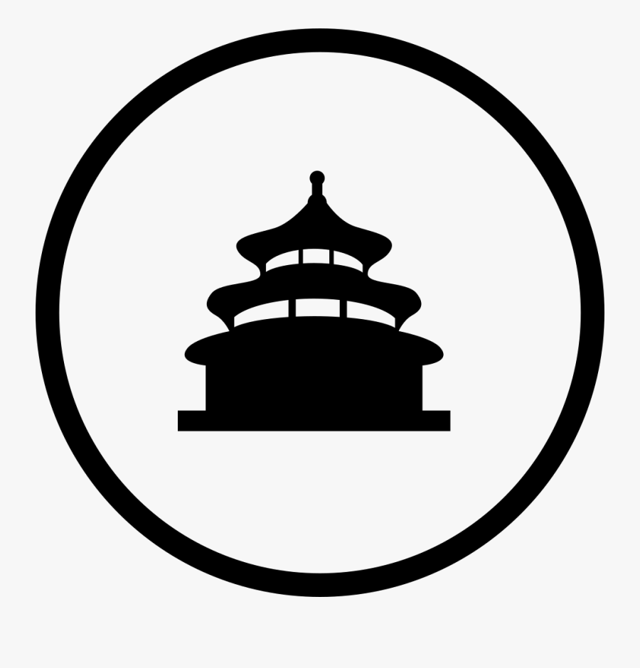 Pagoda - Temple Of Heaven Logo, Transparent Clipart