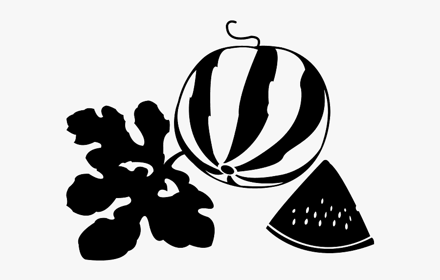 Арбуз Силуэт, Transparent Clipart