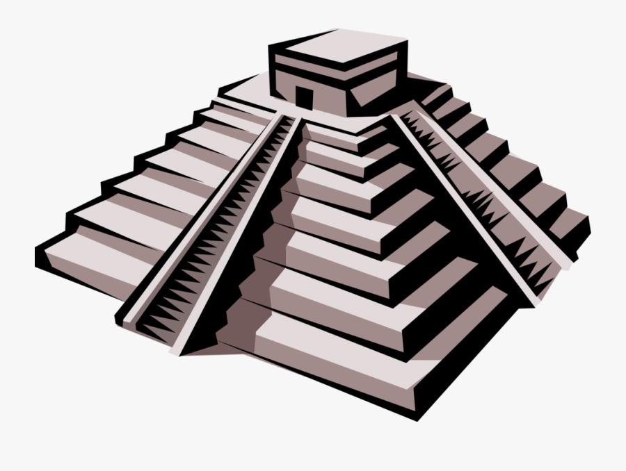 Transparent Pyramid Clipart - Mayan Temple Clipart, Transparent Clipart
