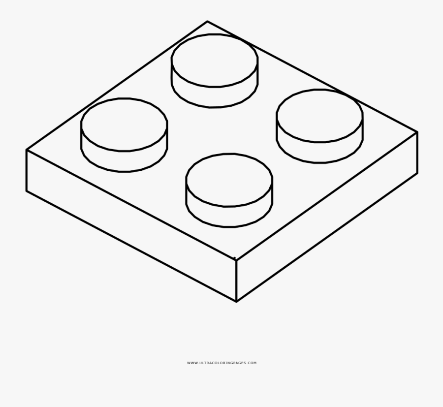Lego Brick Coloring Page with Circle Background