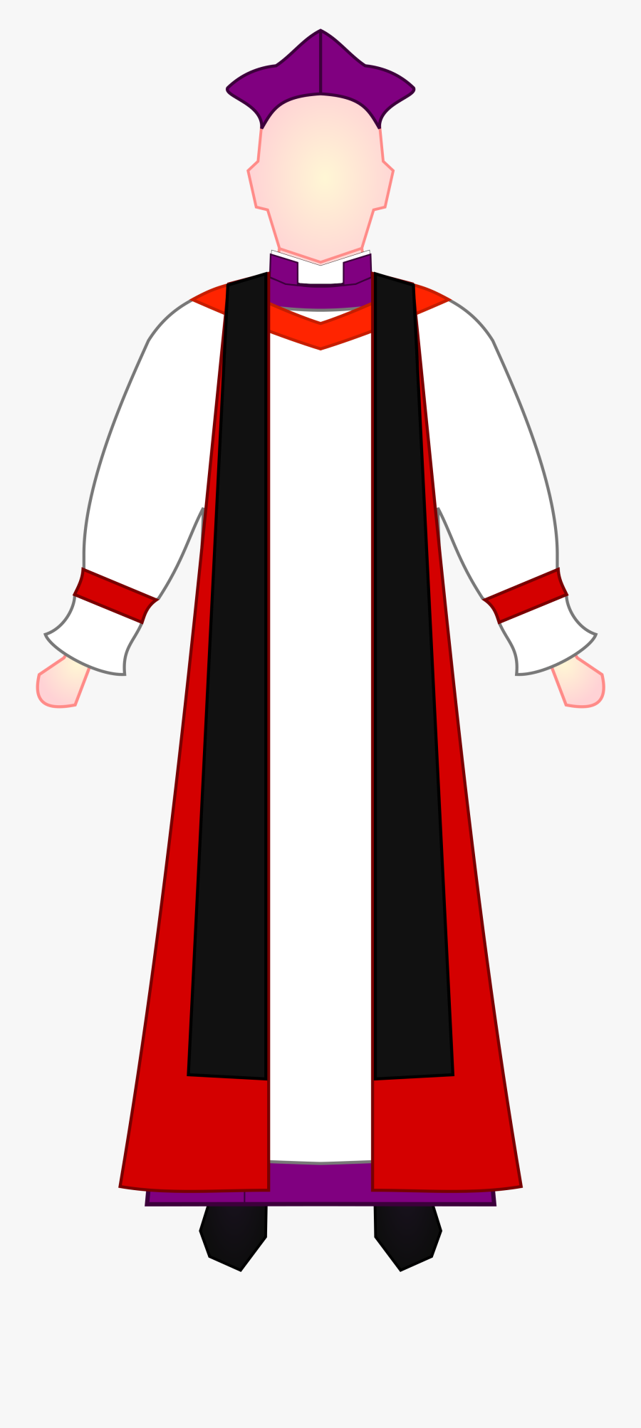 Red Dress Svg Download Red Dress Svg - Anglican Bishop Choir Dress, Transparent Clipart