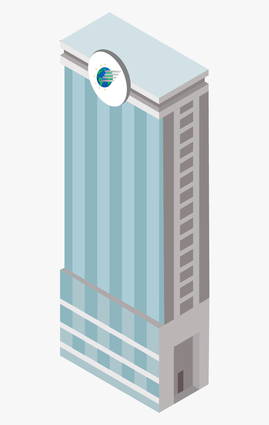 3d Tall Building Icon, Transparent Clipart