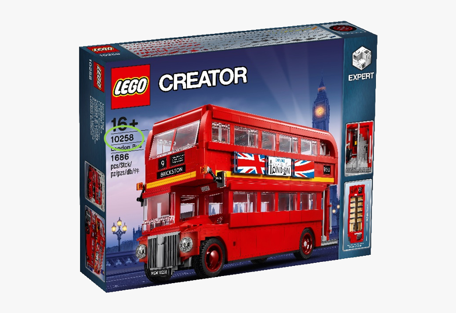 Transparent Lego Brick Clipart - London Bus Lego Set, Transparent Clipart