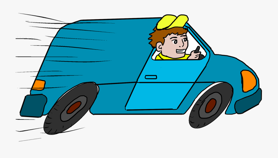 Truck Delivery Via Ups Vs Usps - Fast Delivery Truck Cartoon, Transparent Clipart