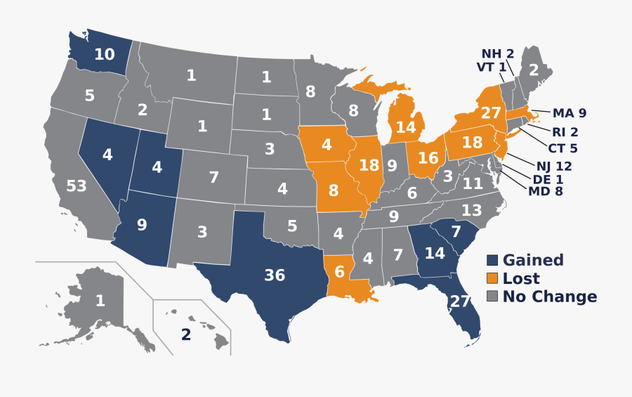 Many Representatives Does Each State Have, Transparent Clipart