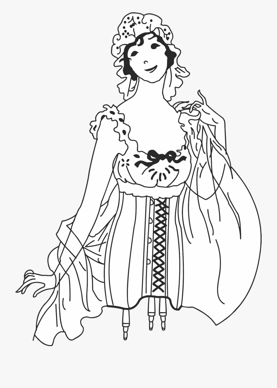 Corset Vintage Retro - Illustration, Transparent Clipart