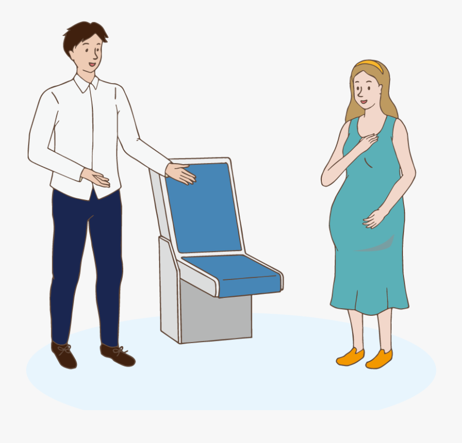 Give Seat To Old Person, Transparent Clipart