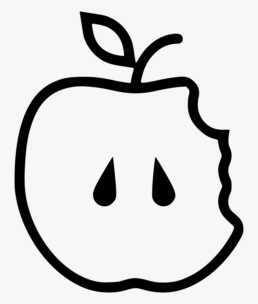Bitten Apple - Bitten Apple Outline Png, Transparent Clipart
