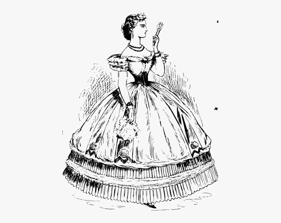 Elegant Lady Corset - Desenhos Para Colorir Meninas, Transparent Clipart