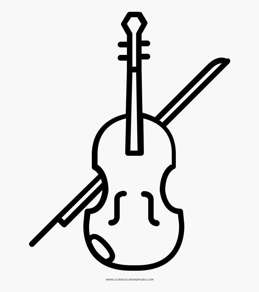 Violin Coloring Page - Desenhor De Violino, Transparent Clipart