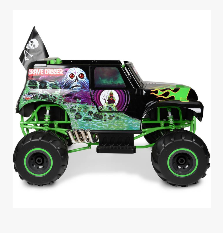 Grave Digger Monster Truck Png - Monster Jam Power Wheels, Transparent Clipart