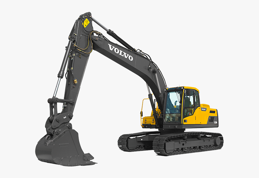 Backhoe Vector Digger Jcb - Volvo Excavator Grey Paint Code, Transparent Clipart