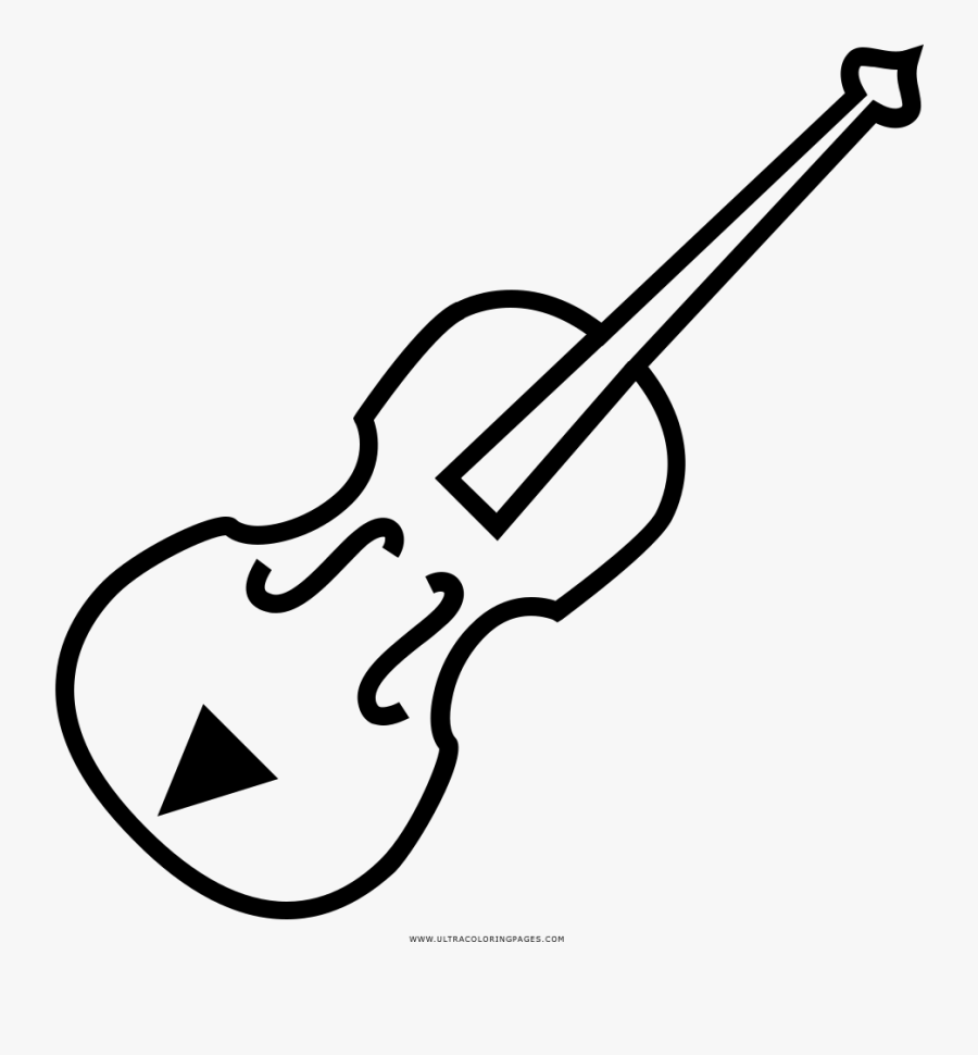 Violin Coloring Page - Violin Vector Icon, Transparent Clipart