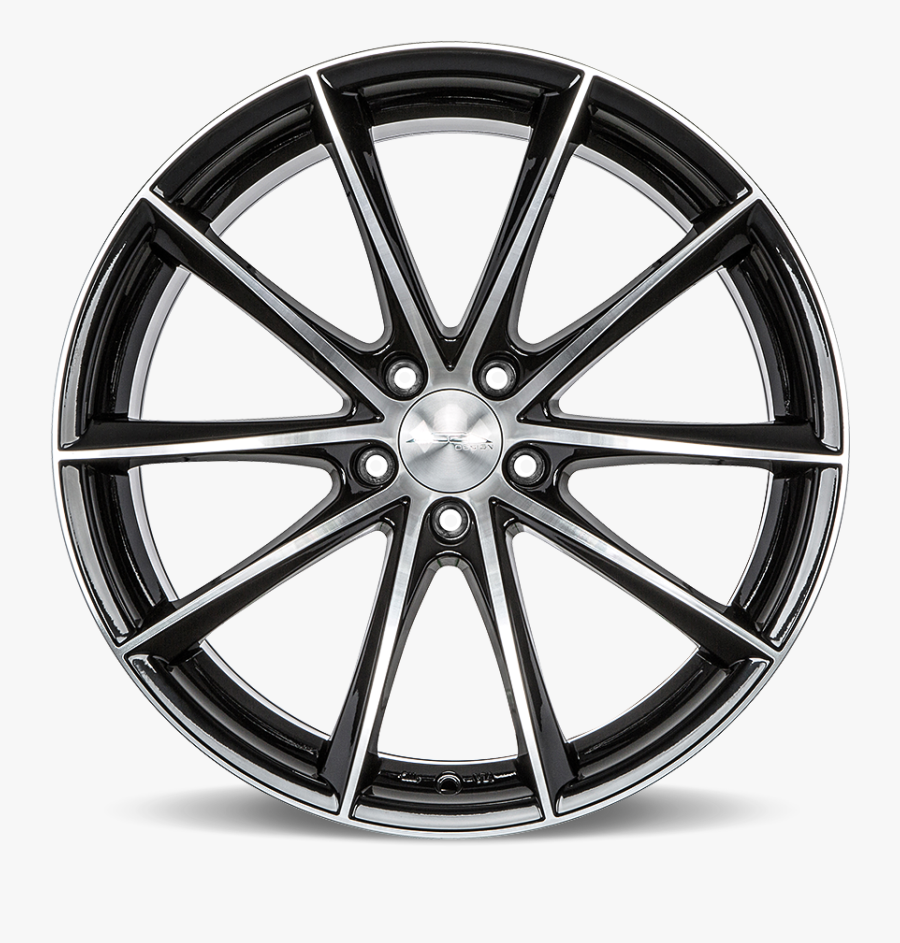 Convex D704 Black With Machined Face - Car Alloy Wheels Png, Transparent Clipart