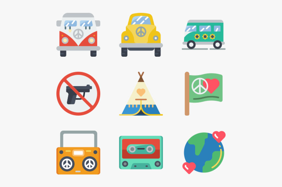 Hippie Era, Transparent Clipart