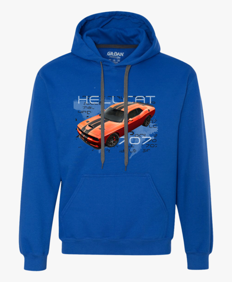 Clip Art Dodge Challenger Hellcat 707 Hoodie - Hoodie, Transparent Clipart