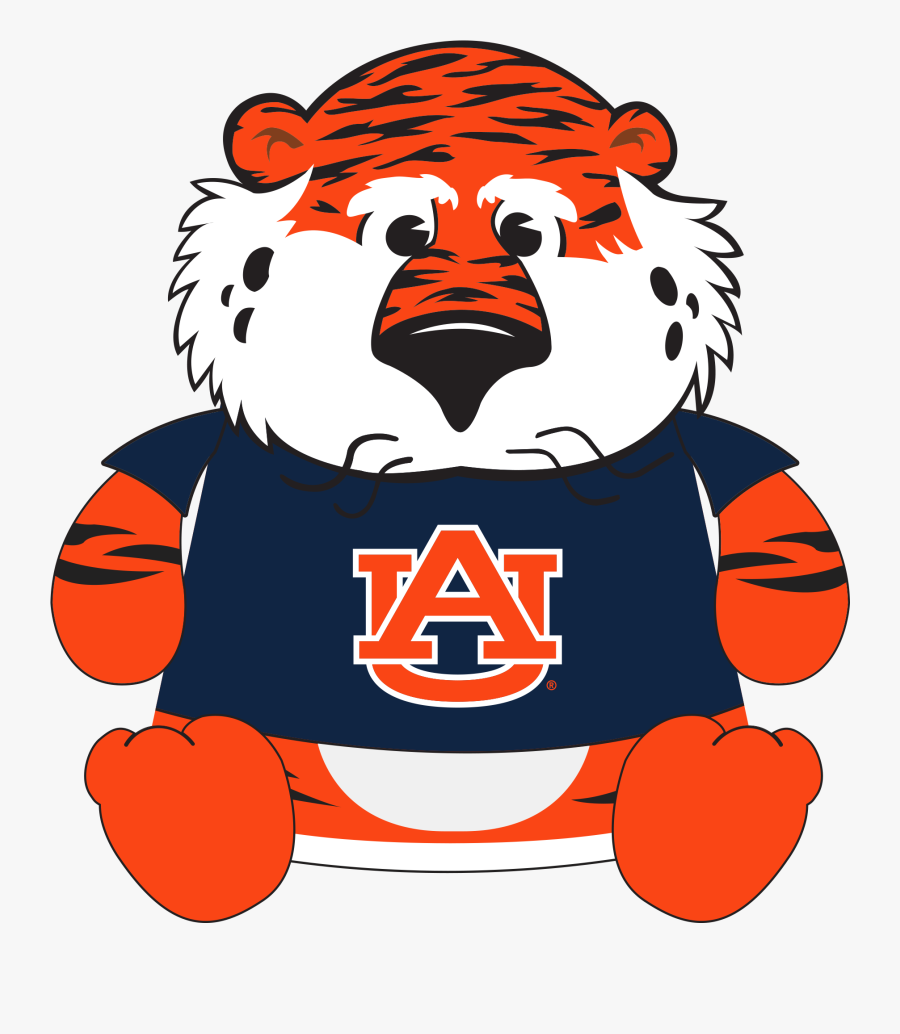 Transparent Auburn Clipart - Cartoon Aubie The Tiger, Transparent Clipart