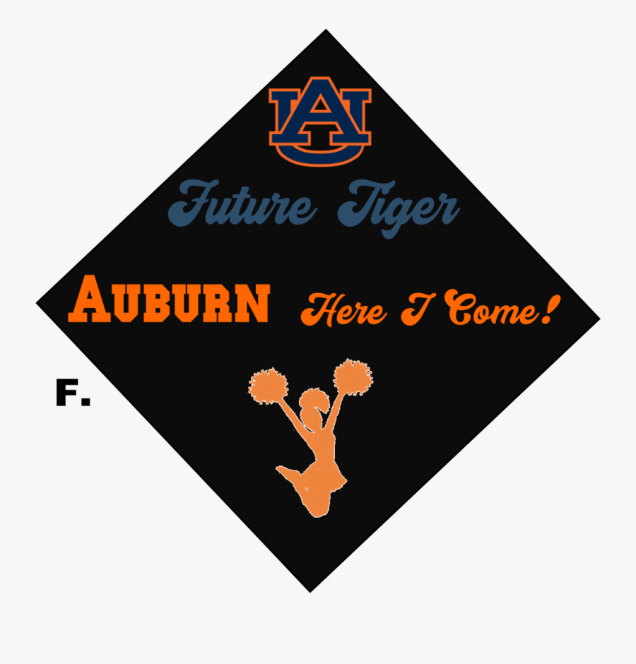 Graduation Cap Topper With Tee - Auburn, Transparent Clipart