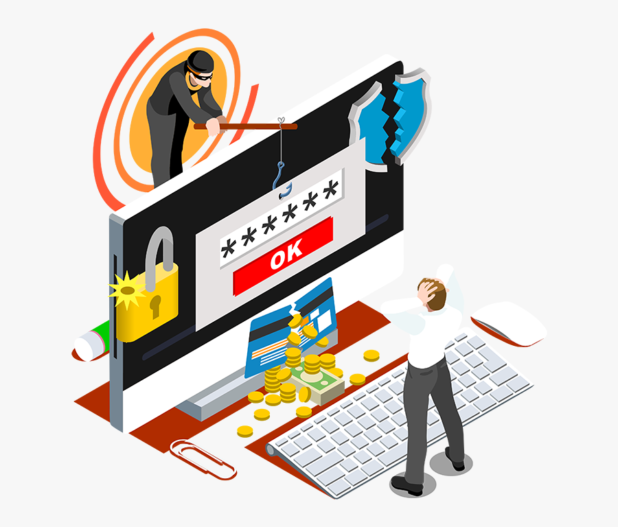 Fraud Isometric Clipart , Png Download - Keep Your Guard Up Online, Transparent Clipart