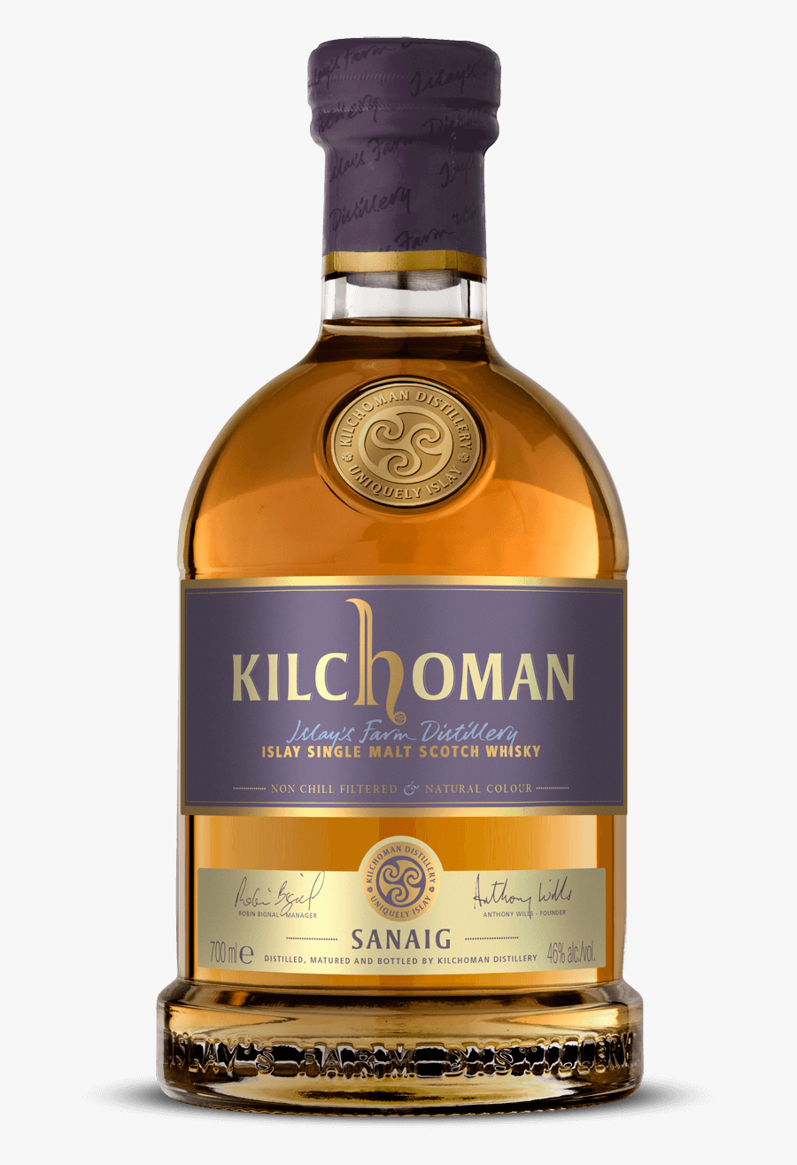 Distilled Whisky,single Malt Scotch Whisky,glass Bottle,alcohol,blended - Kilchoman Red Wine Cask Matured, Transparent Clipart