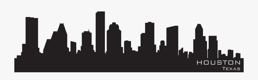 Houston Skyline Silhouette Drawing - Houston Skyline Silhouette Vector, Transparent Clipart