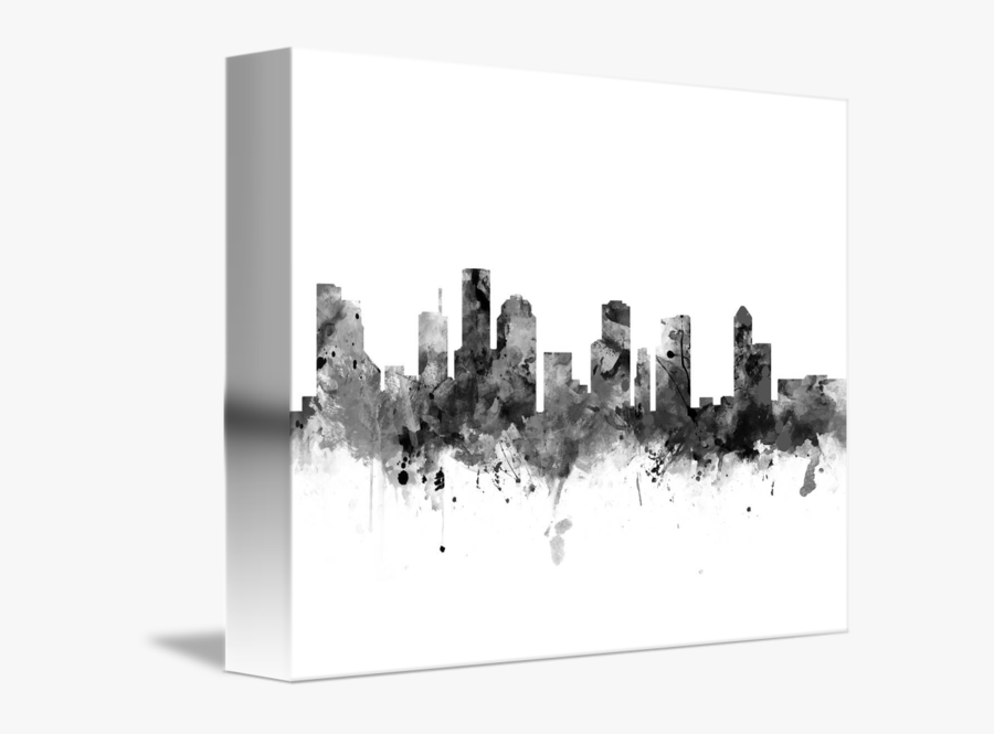 Clip Art Houston Skyline Black And White - Skylines Black And White, Transparent Clipart