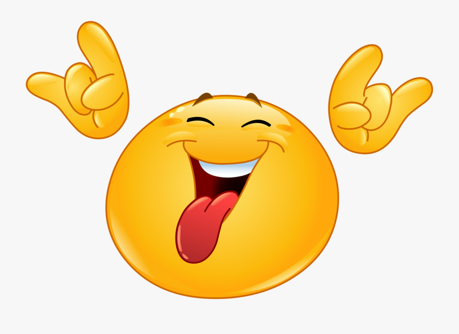 Rock On Smiley, Transparent Clipart