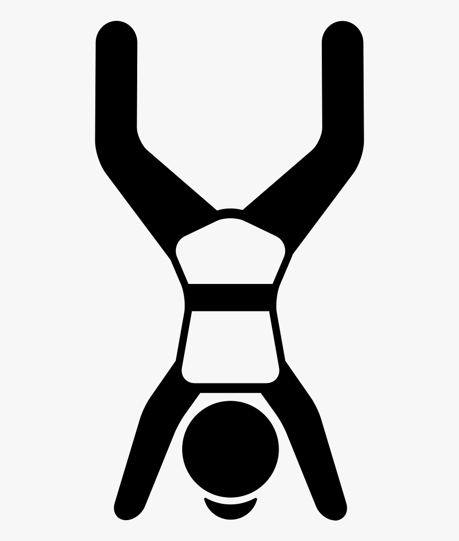 Woman Handstands With Position - Open Legs Png, Transparent Clipart