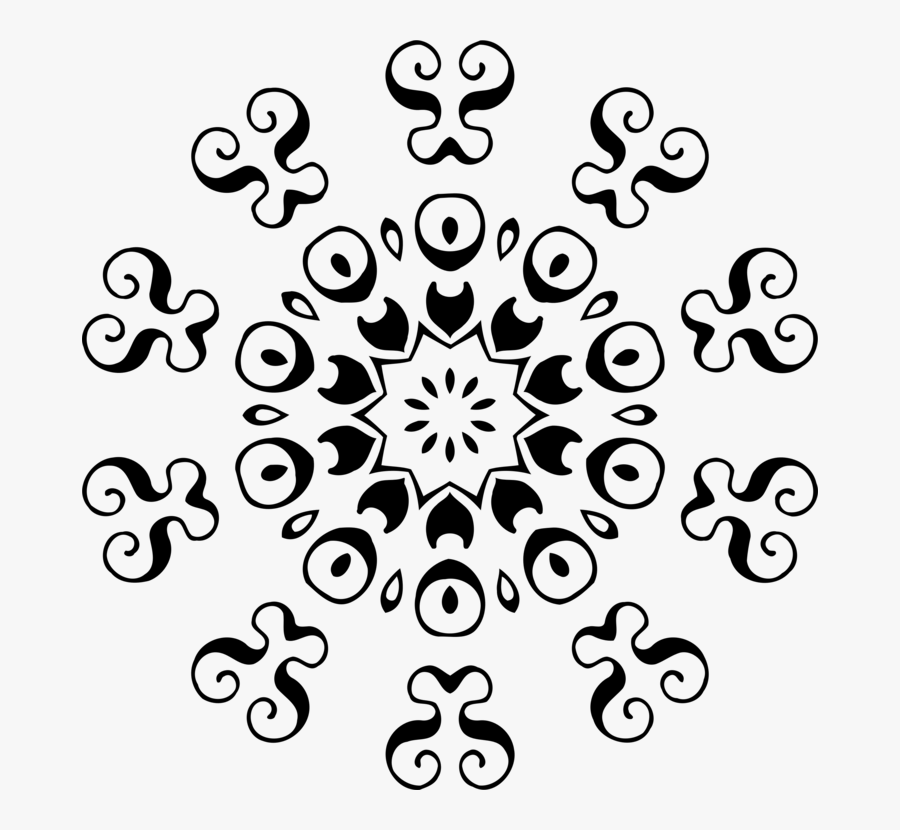 Symmetry,monochrome Photography,petal - Circle, Transparent Clipart