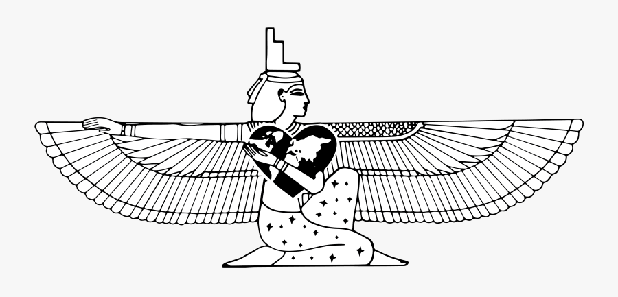 Isis Goddess Black And White, Transparent Clipart