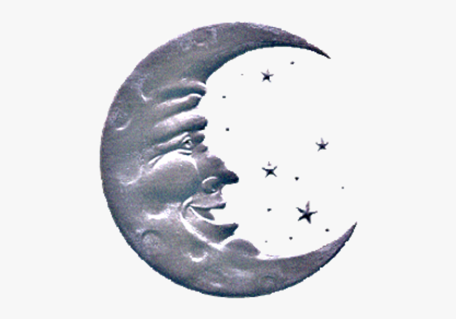 Silver Moon Clip Art, Transparent Clipart