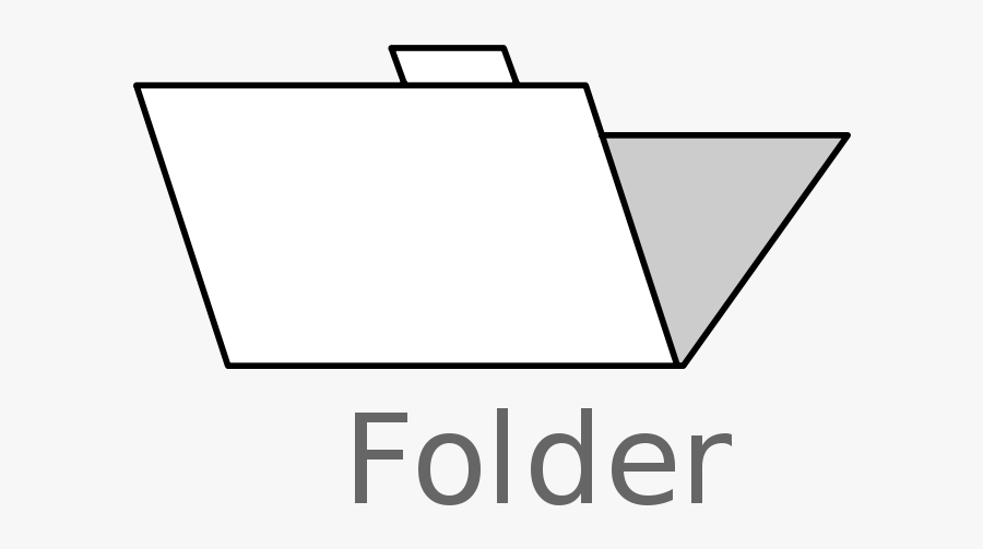 Folder Labelled - Black-and-white, Transparent Clipart