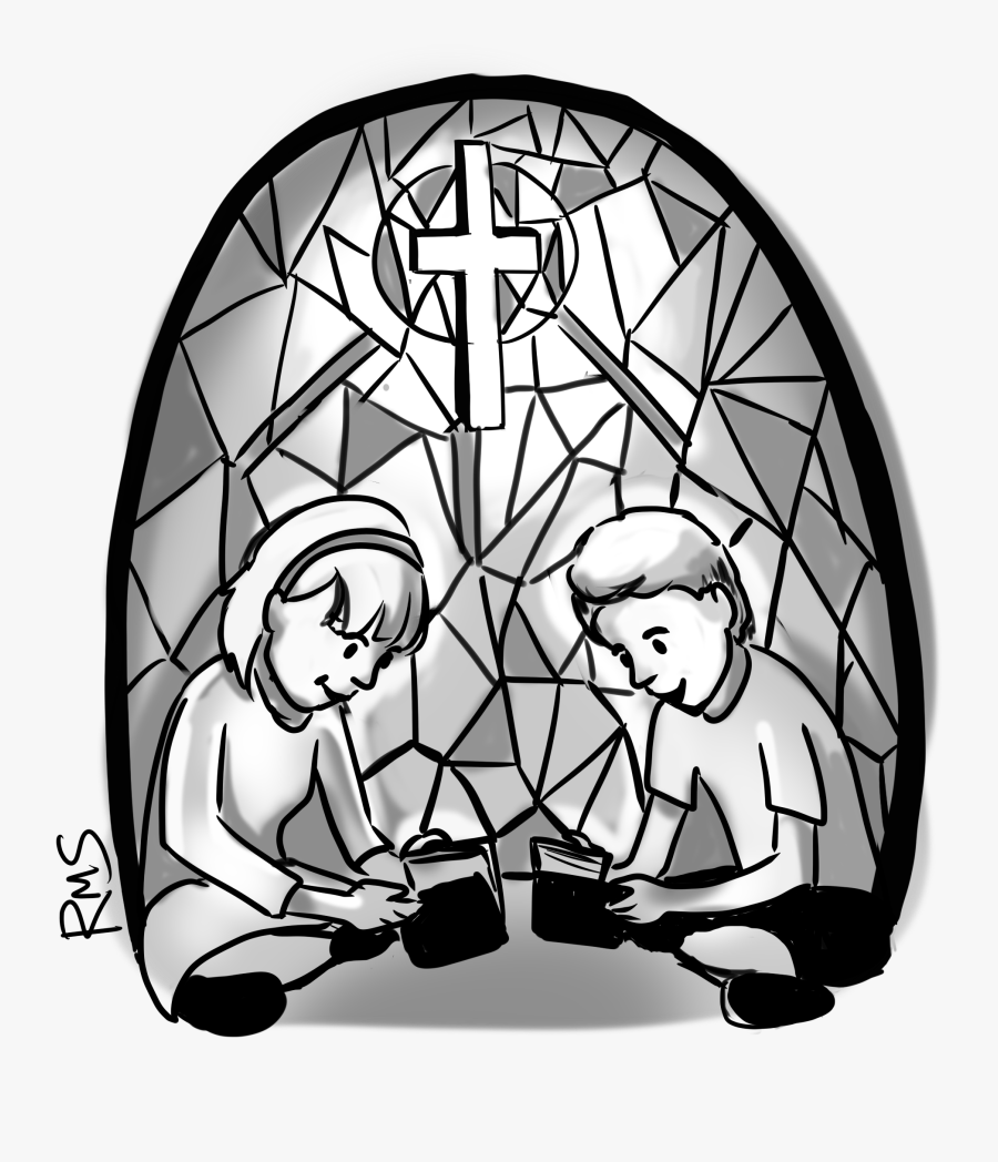 Catholic Drawing Stained Glass - Stained Glass, Transparent Clipart