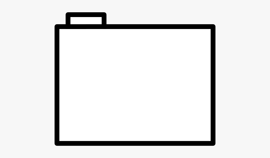 Folder 2 Icon - Monochrome, Transparent Clipart