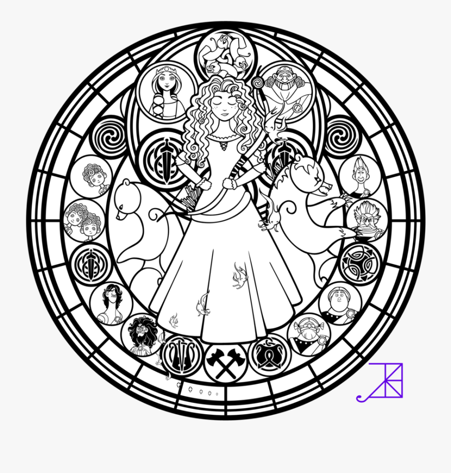 At Stained Glass Coloring Pages - Mandala Colouring Pages Disney, Transparent Clipart