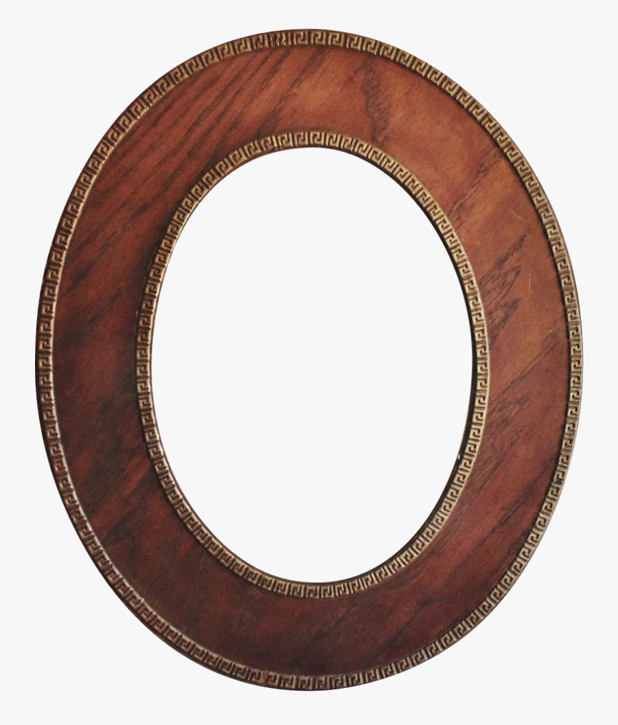 Antique Picture Frame 19c Victorian Oak Wood Oval W/ - Circle, Transparent Clipart