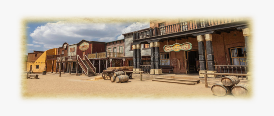 Old West Town 2a - Old Far West Town, Transparent Clipart