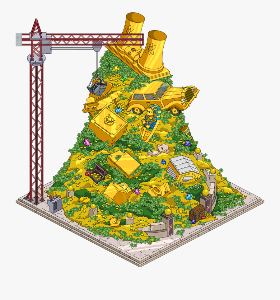 Transparent Money Pile Png - Simpsons Money Mountain, Transparent Clipart