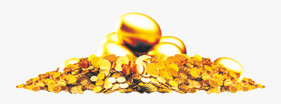 Coin Pile Png - Gold Coins Treasure Png, Transparent Clipart
