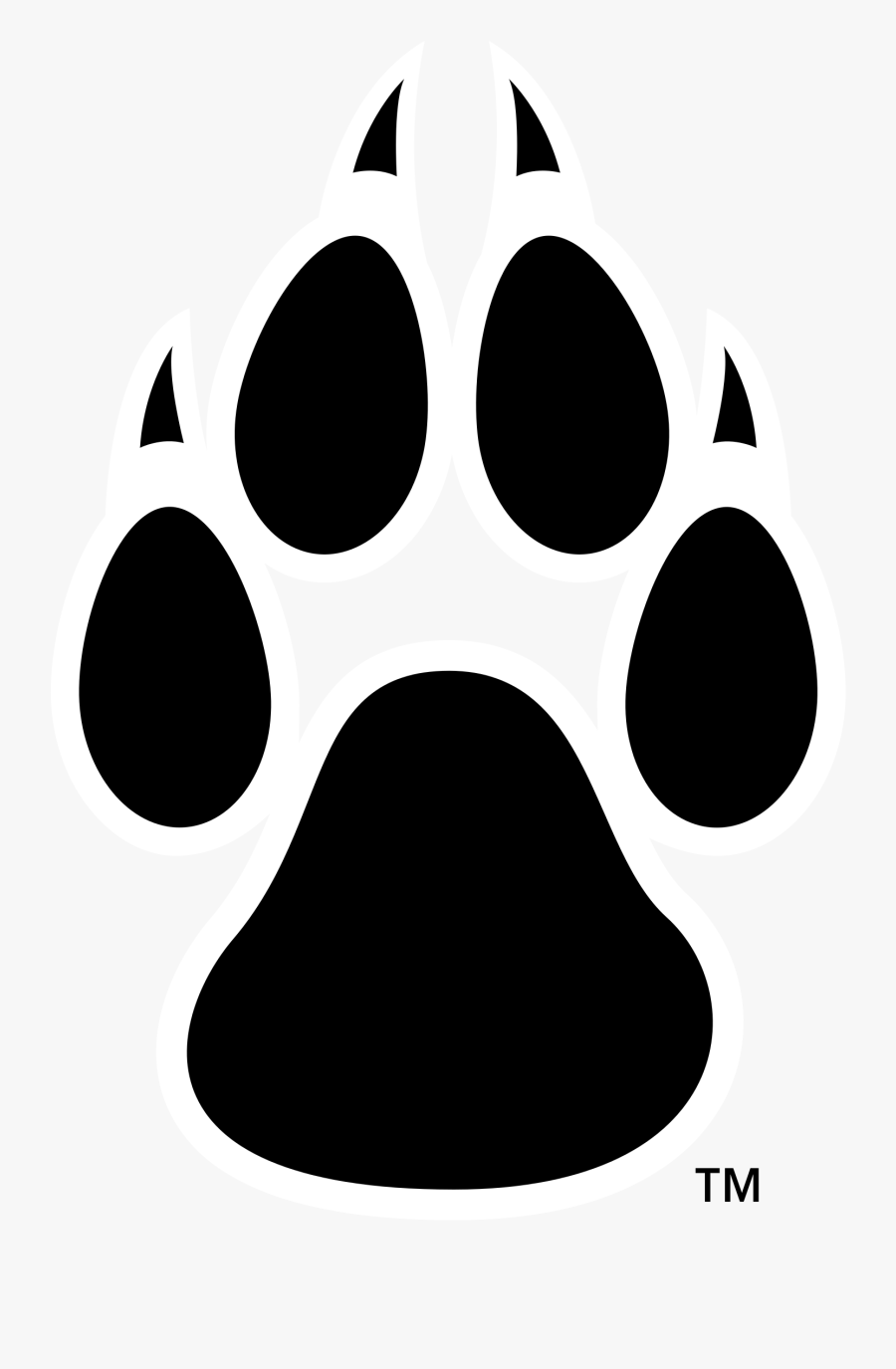 Paw,snout,clip Art,logo,black And White,graphics,whiskers - Nm Lobo Paw Print, Transparent Clipart