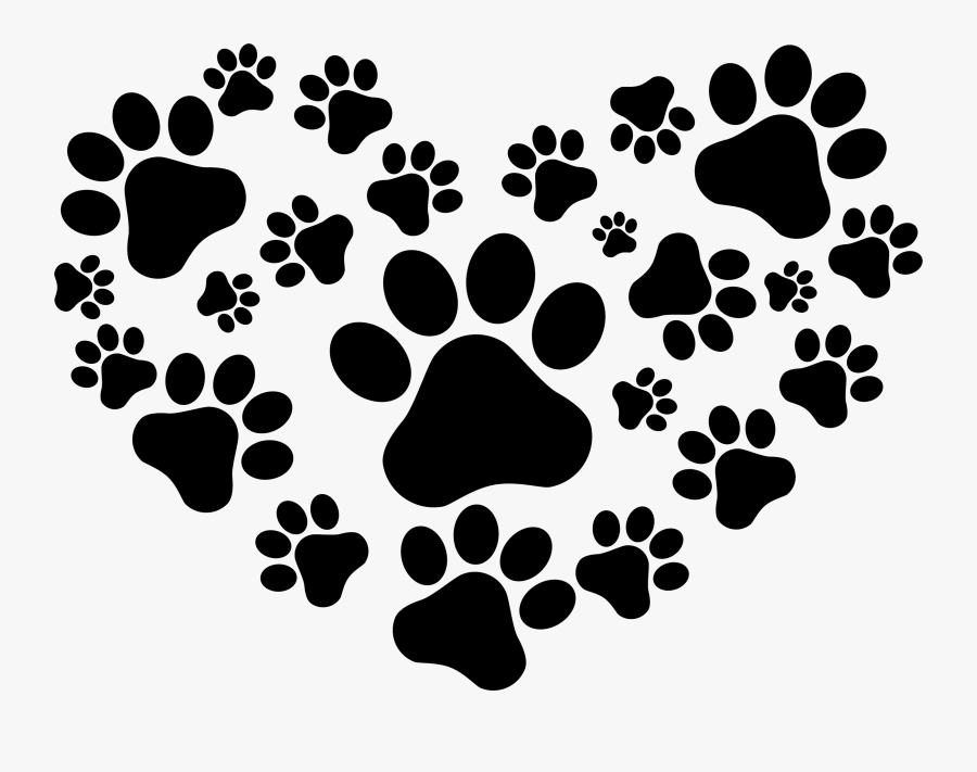 Transparent Dog Paw Heart Png - Dog Paw Heart Png, Transparent Clipart