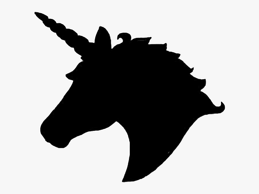 #unicorn #silouette #blacksilhoutte #freetoedit - Unicorn Stencil, Transparent Clipart