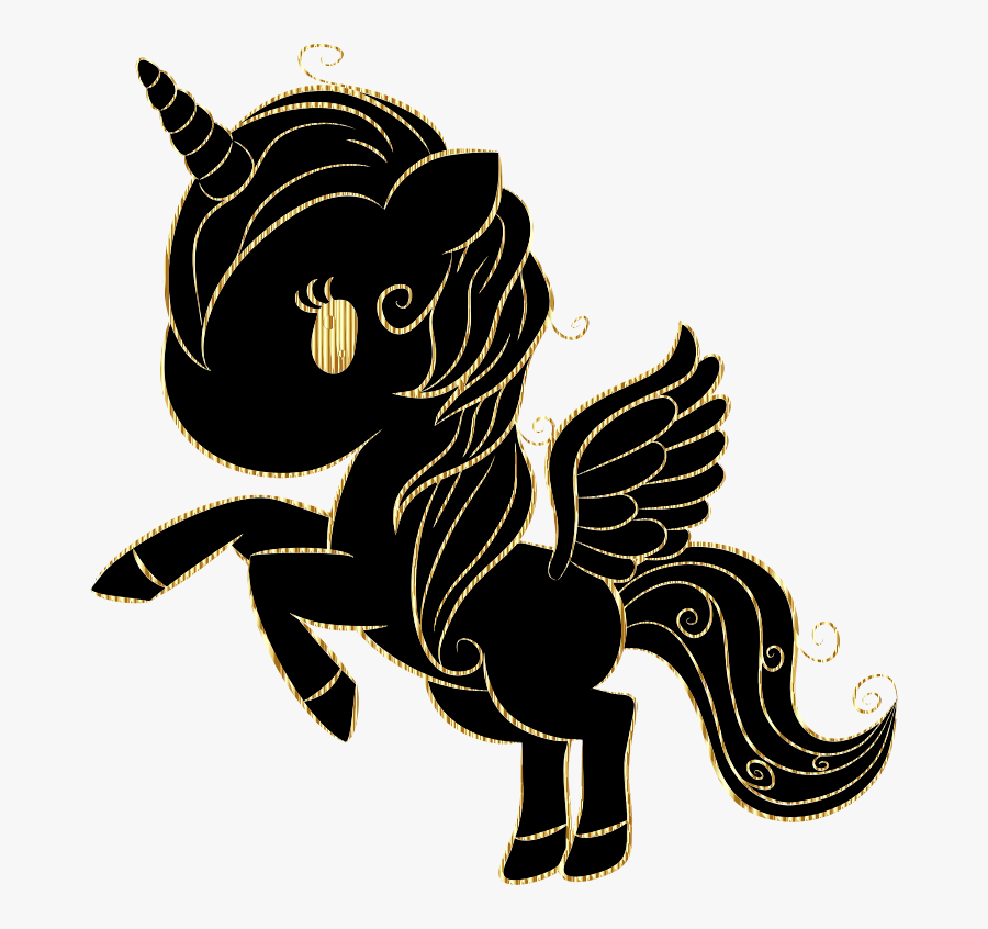 Silhouette Unicorn Png, Transparent Clipart
