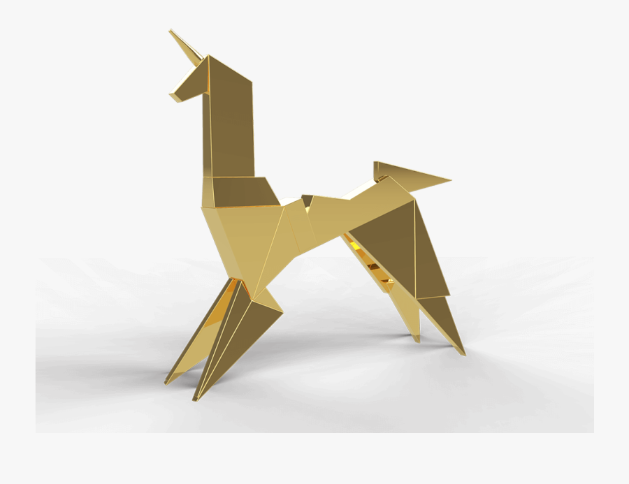 Blade Runner Unicorn In Gold - Origami, Transparent Clipart