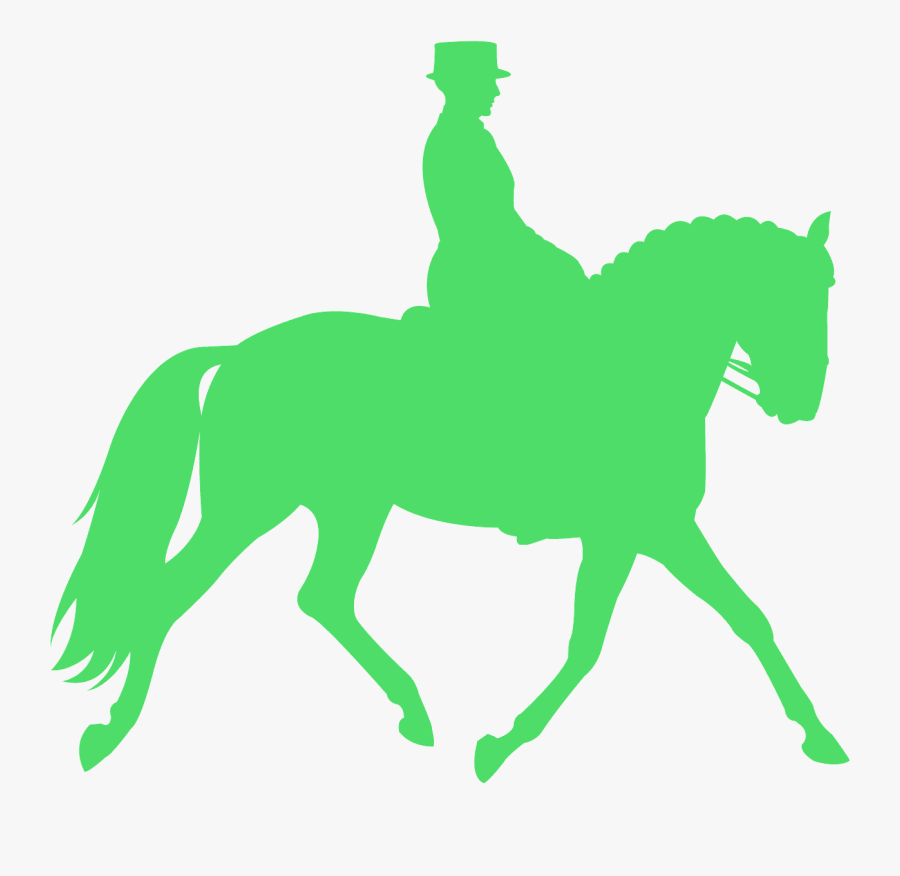 Dressage Horse Silhouette Clip Art, Transparent Clipart