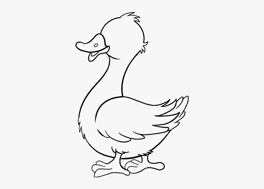 How To Draw Duck - Line Drawing Png Duck, Transparent Clipart