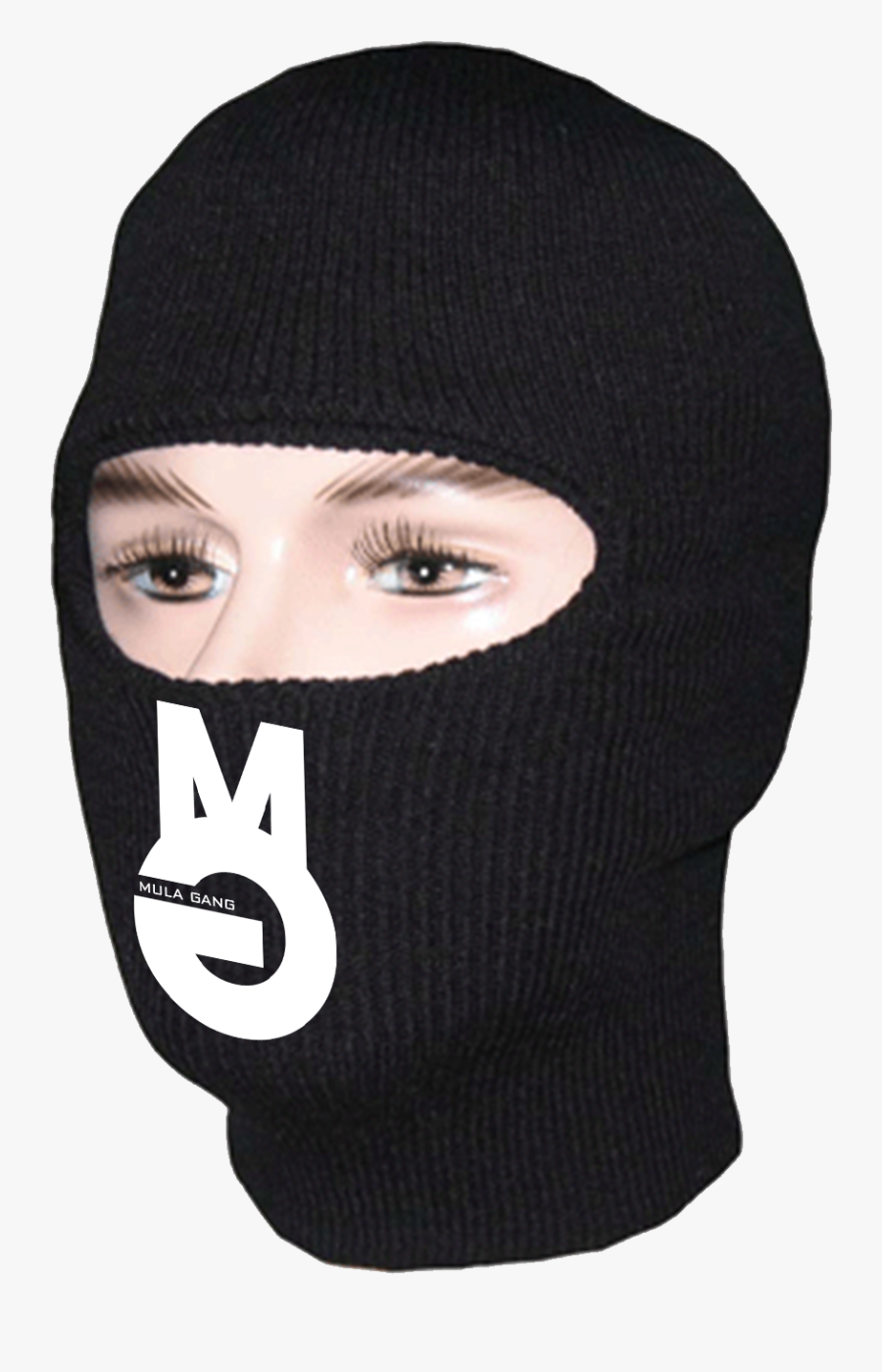 Black Ski Mask, Transparent Clipart