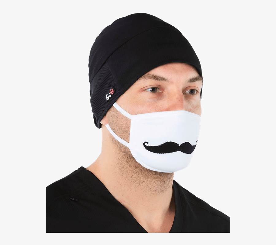 Mustache Black Surgical Mask, Transparent Clipart
