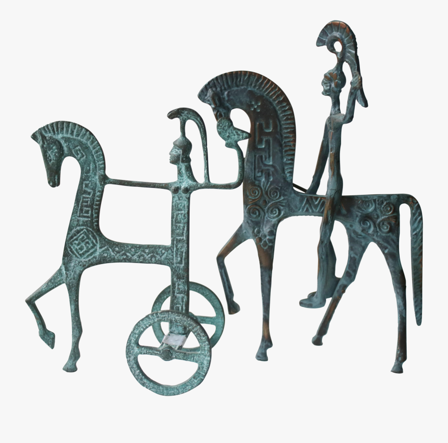 Chariot Drawing Etruscan - Ancient Etruscan Horse Sculpture, Transparent Clipart